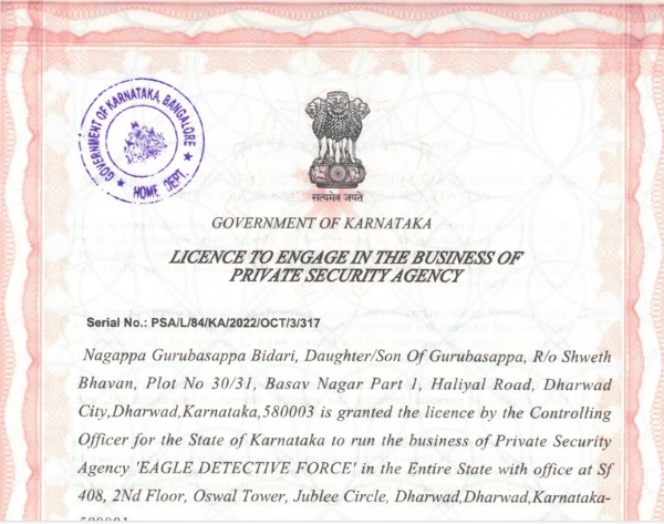 PRIVATE SECURITY AGENCY
